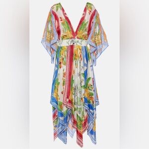 FARM Rio V-Neck Dress in Red, Blue, and Yellow